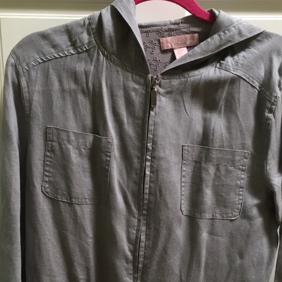 Saint Tropez West Lightweight Linen Jacket w/Hood. - Picture 2 of 8